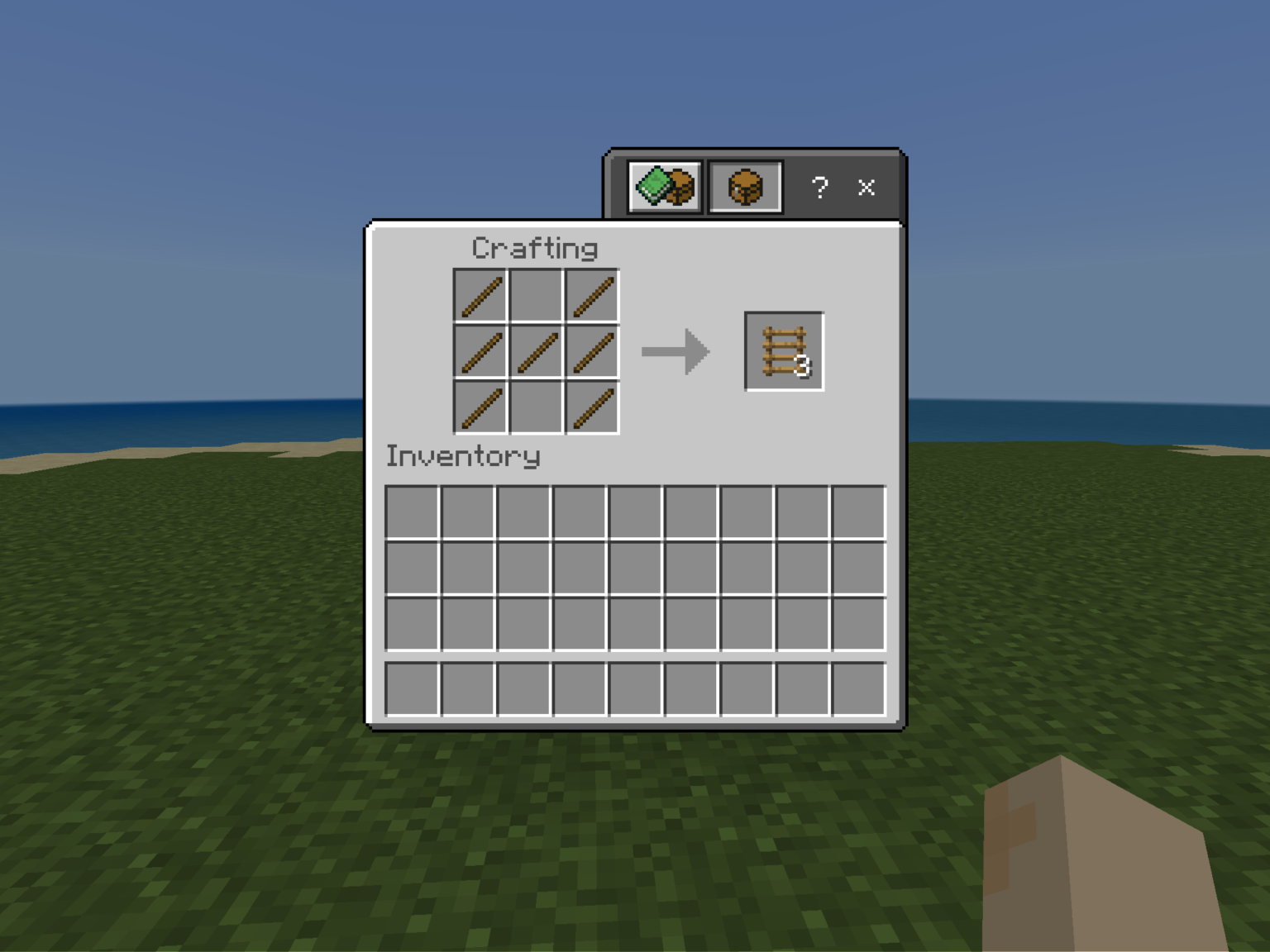 a guide on crafting ladders in minecraft