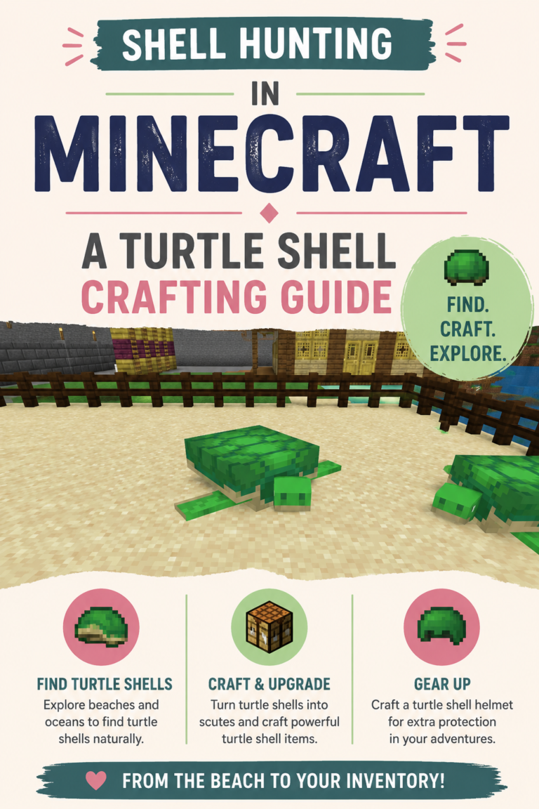 Minecraft Turtle Shell Display How to Craft a Turtle Shell in Minecraft (Easy Guide)